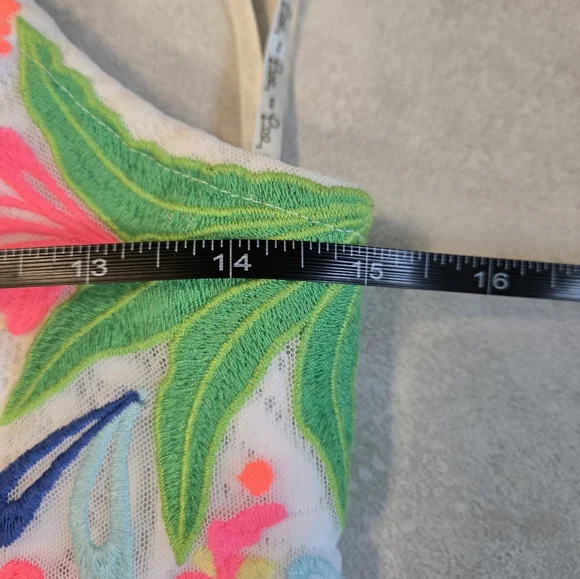 Lilly Pulitzer Resort White Pearl Shift Mini Tropical Fruit Lace Dress - Picture 9 of 11